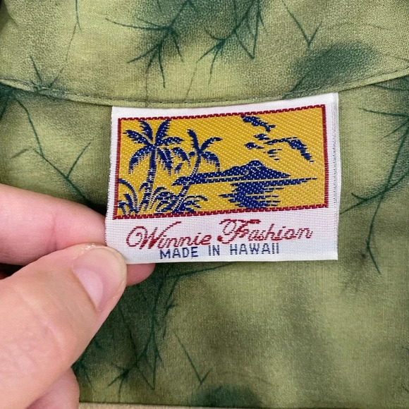 Winnie Fashion Hawaiian Short Sleeved Button Up Tropical Top Size XL 100% Cotton - Picture 4 of 5